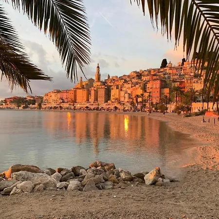 公寓 Montee Fleurie 芒通